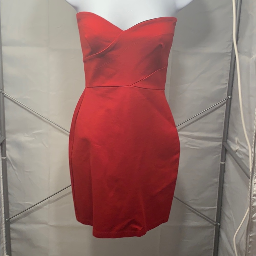 Aqua Red Mini Dress